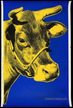 Andy Warhol Painting - Cow blue Andy Warhol